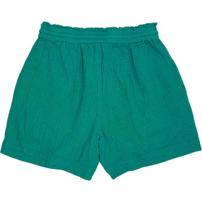 NRBY Teal Crinkle Cotton Shorts