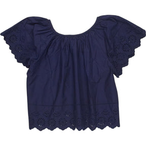 GAP Navy Broderie Anglaise Top S