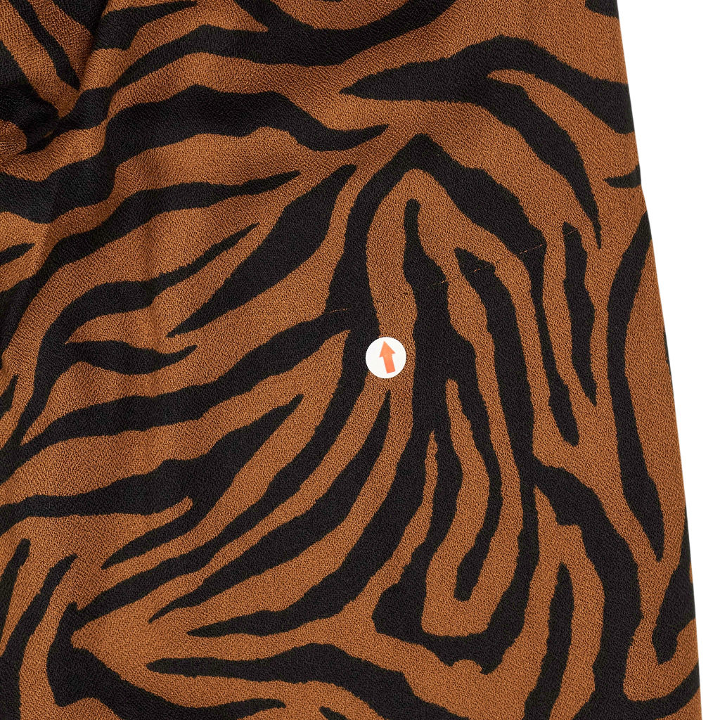 Baukjen Brown Tiger Print Lorelai Midi Dress