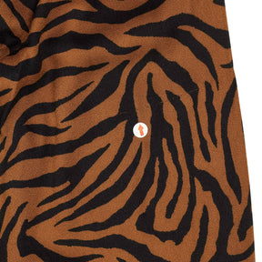 Baukjen Brown Tiger Print Lorelai Midi Dress