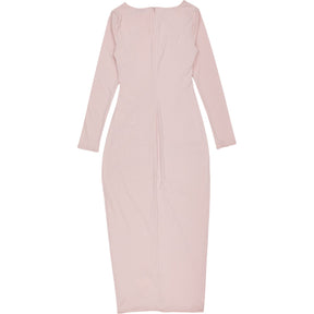 Self-Portrait Pink Jersey Gathered Midi Dress