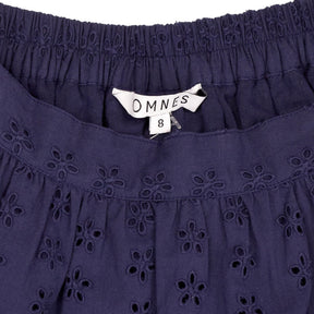 Omnes Navy Cotton Midi Skirt