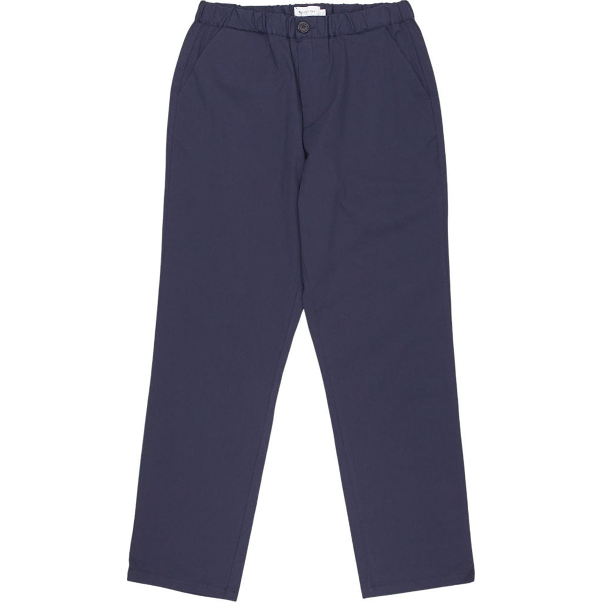 Hamilton + Hare Navy Cotton Seersucker Trousers