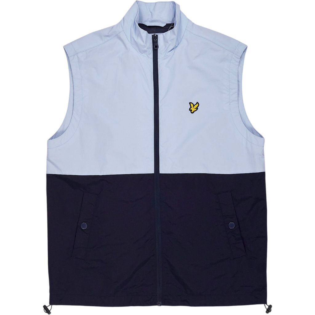 Lyle & Scott Blue Colour Block Shell Gilet