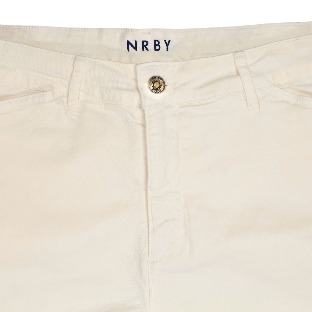 NRBY Cream Wide Leg Trousers