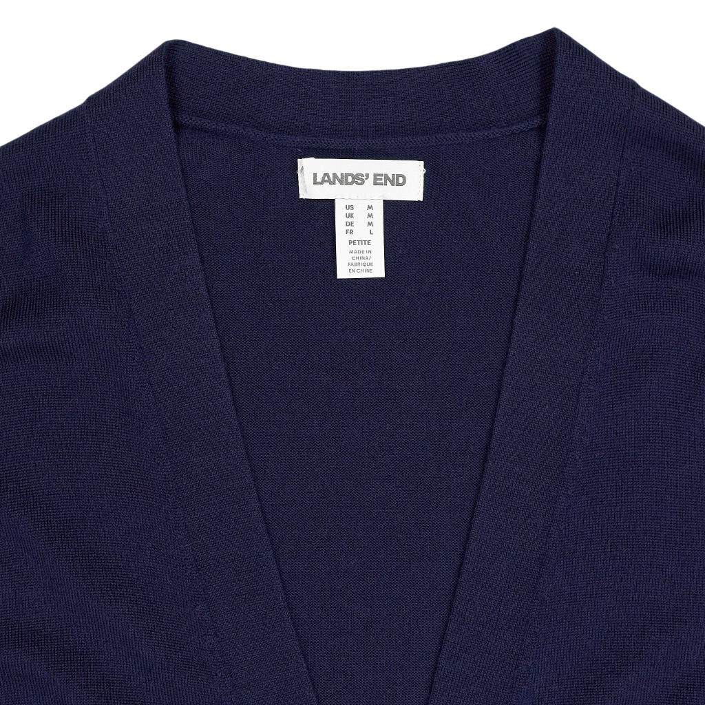 Lands' End Navy Cardigan Petite