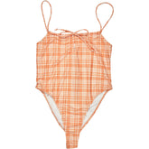 Motel Peach Check Dolty Swimsuit