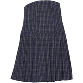 Motel Navy Check Aldri Bandeau Midi Dress