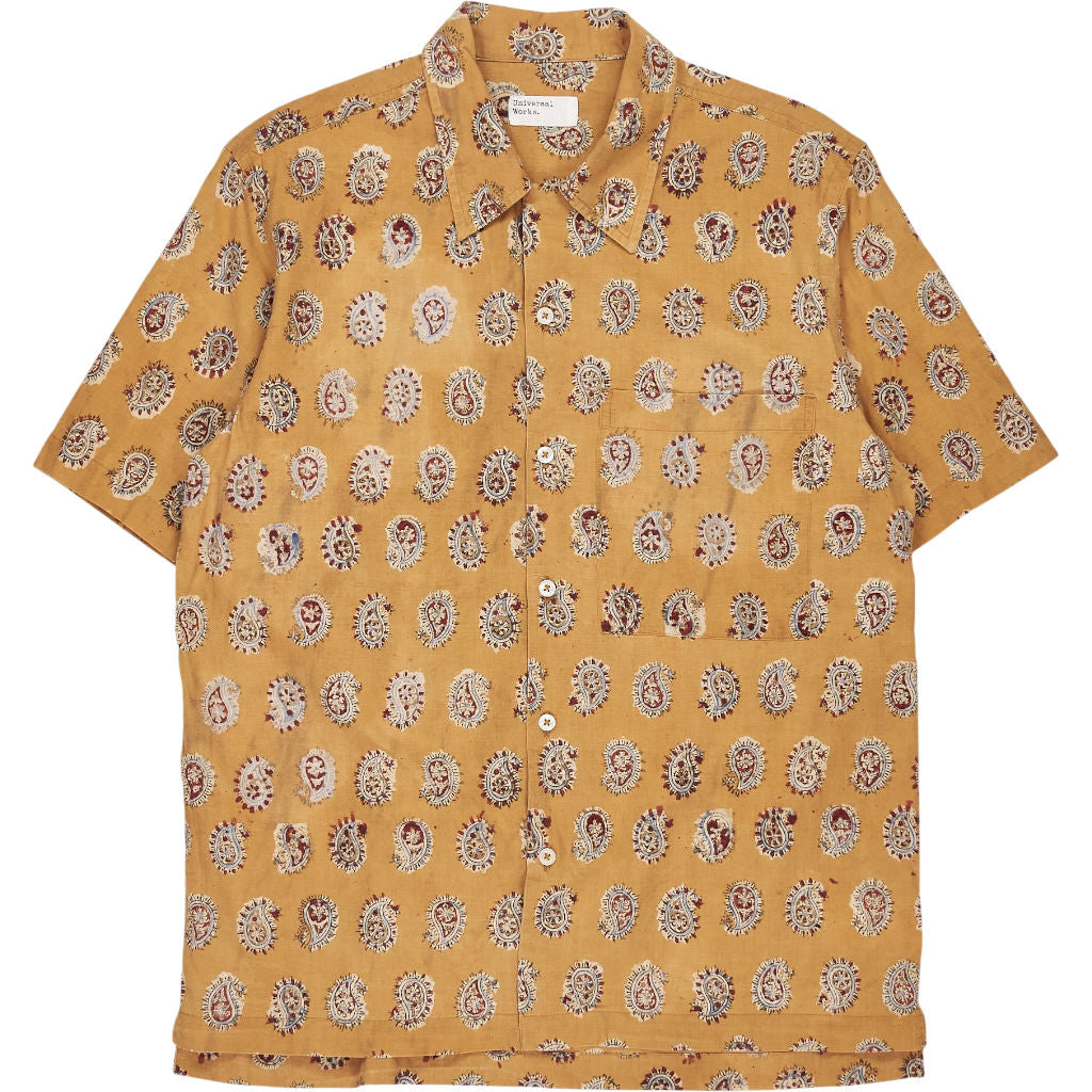Universal Works Yellow Paisley Short Sleeve Shirt