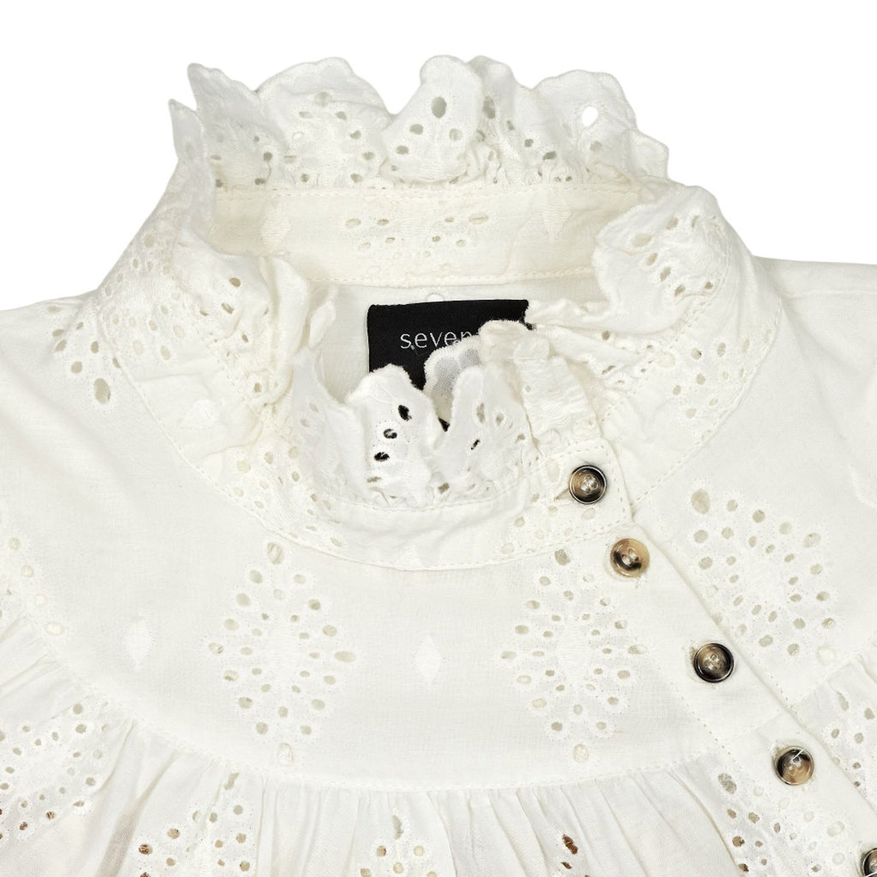 seventy + mochi Beige Check Blouse