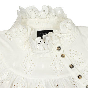 seventy + mochi Beige Check Blouse