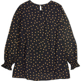 Serapine Black Polka Dot Maternity Blouse