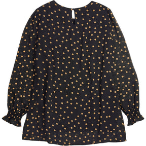Serapine Black Polka Dot Maternity Blouse