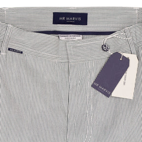 Mr Marvis Blue/White Striped Seersuckers Shorts