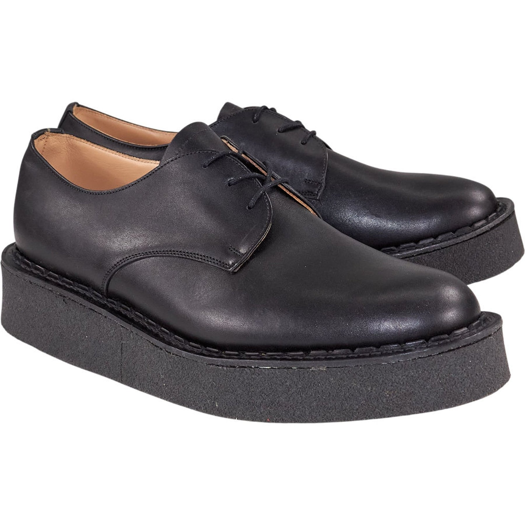 YMC Black Solovair Crepe Sole Derby Shoes