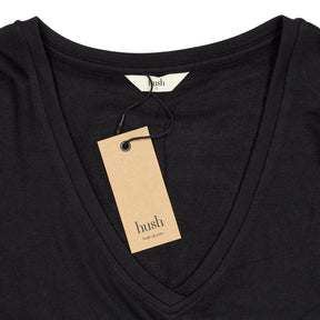 Hush Black V Neck Wide Jersey Top