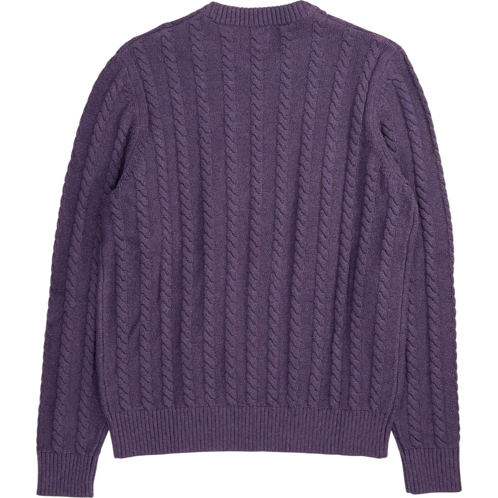 Farah Deep Purple Knight Cable Sweater