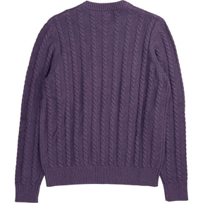 Farah Deep Purple Knight Cable Sweater