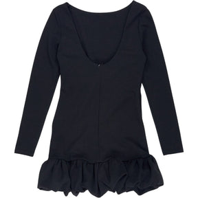 River Island Black Long Sleeve Ruffle Dress