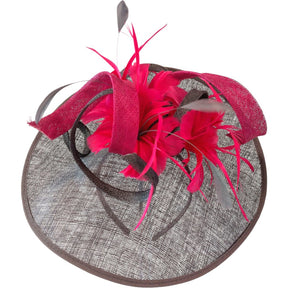 Magpie Accessories Pink Fascinator Hat with Feathers
