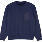 Lyle & Scott Navy Blue Quilted Sweatshirt