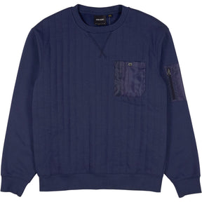 Lyle & Scott Navy Blue Quilted Sweatshirt