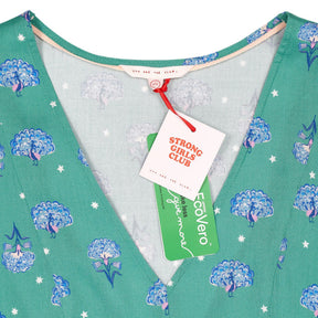 Strong Girls Club Green Floral Dress