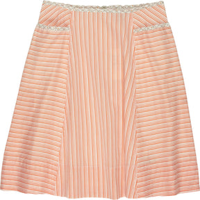 Orla Kiely Orange White Striped Skirt