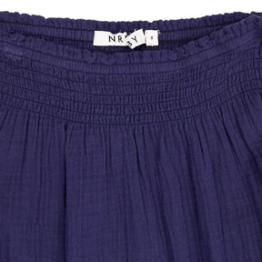 NRBY Blue Crinkle Cotton Skirt