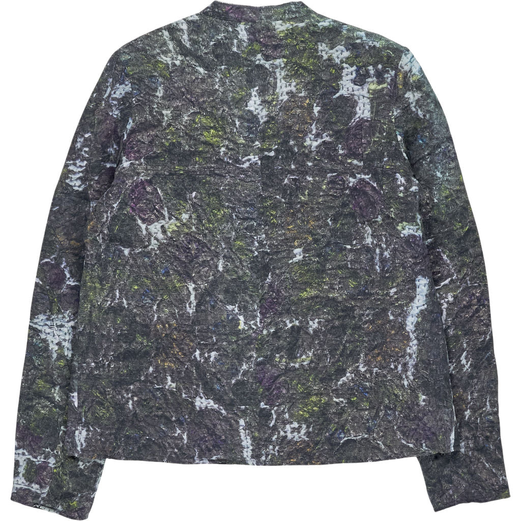 By Walid Multicolour Silk Bomber Jacket