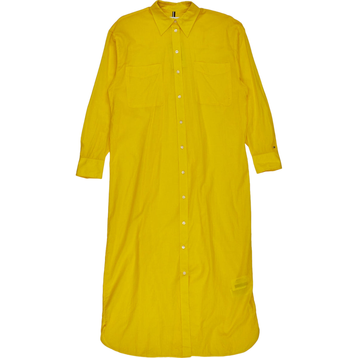 Tommy Hilfiger Vivid Yellow Voile Oversized Long Shirt Dress