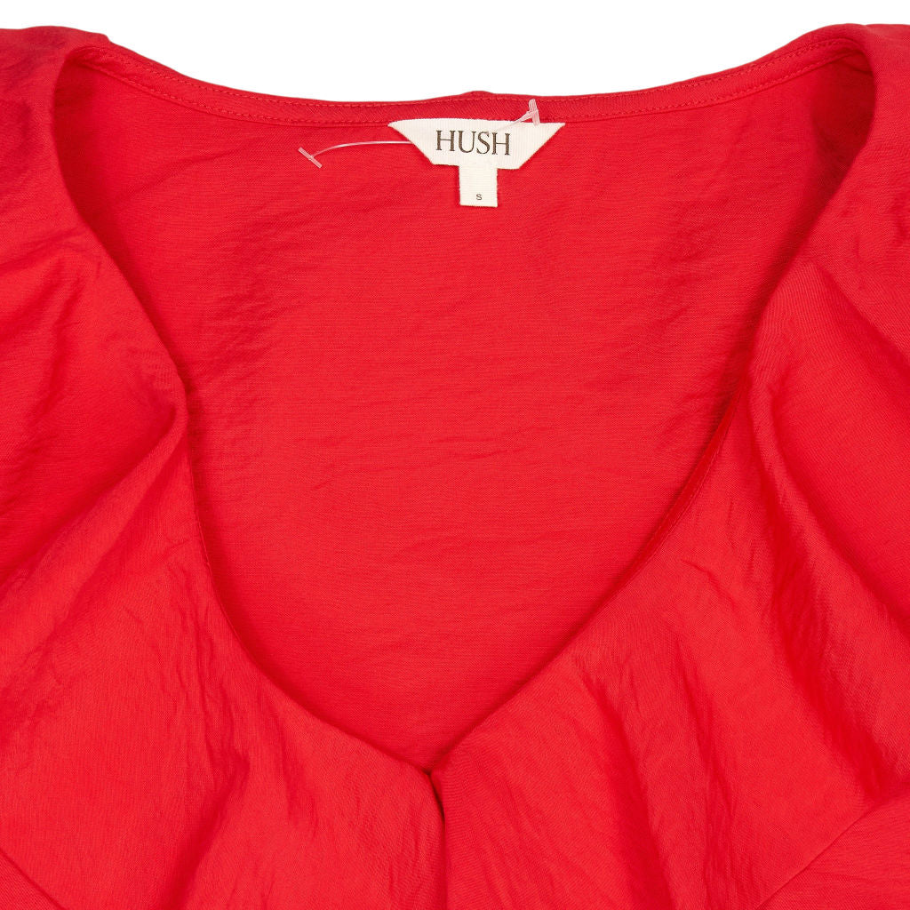 Hush Red Ruffle Blouse