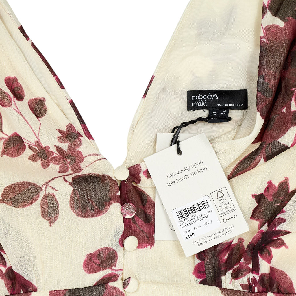 Nobody's Child Cream Floral Maxi Dress