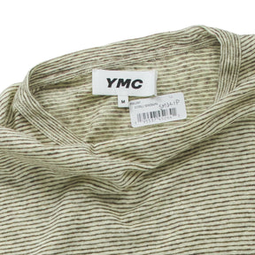 YMC Ecru Brown Stripe T-Shirt