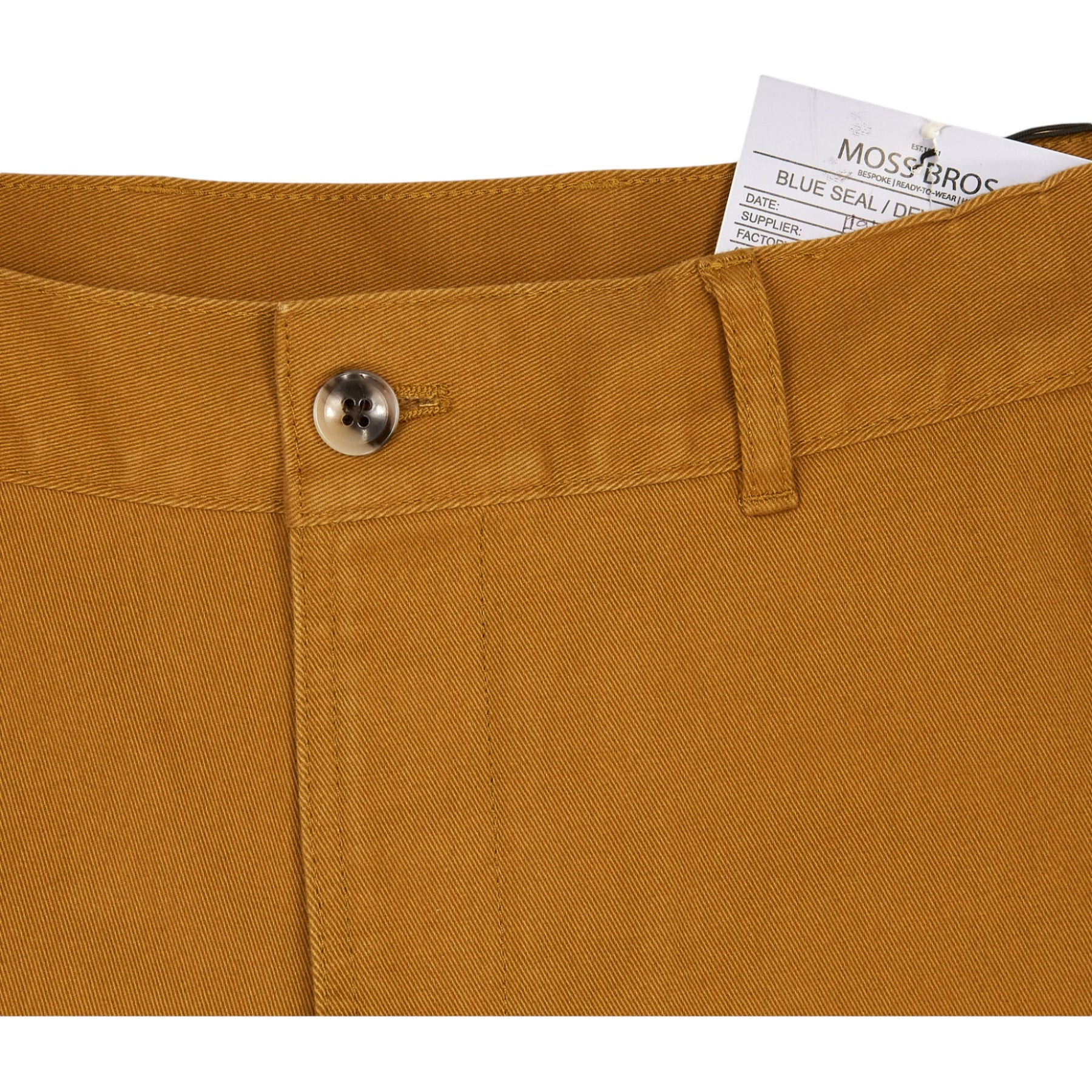 Moss Bros Tan Chino Trousers