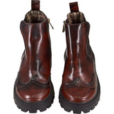 River Island Brown Leather Brogue Boots