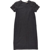 Bamford Grey Textured Sleeve Dress