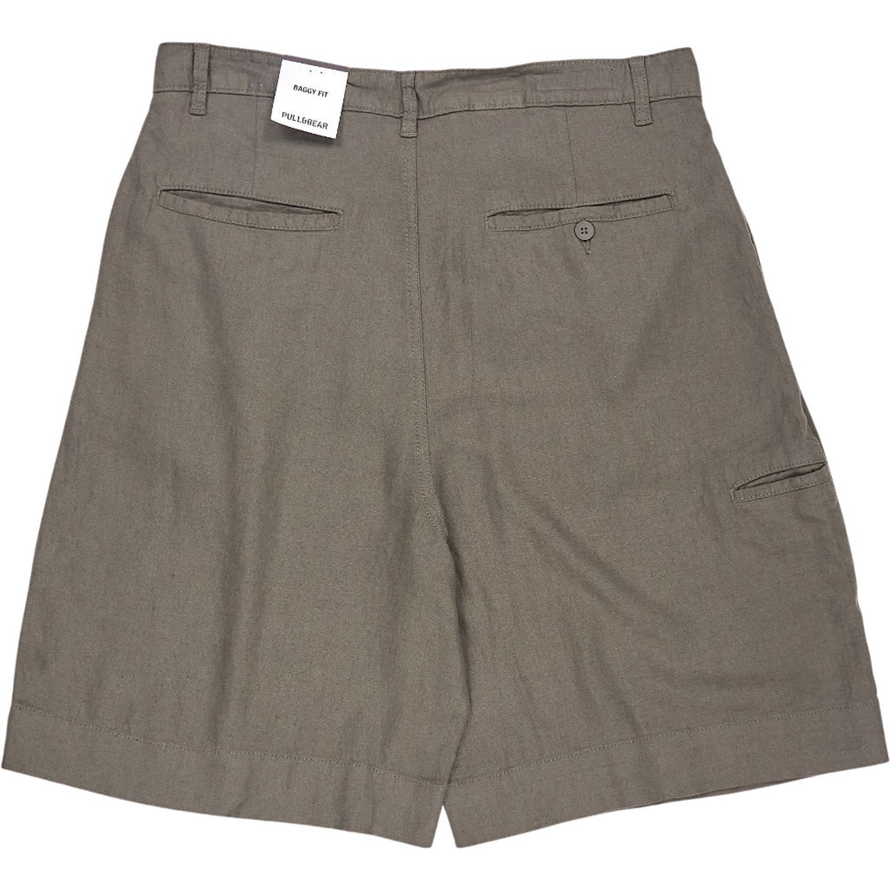 Pull & Bear Olive Baggy Fit Shorts