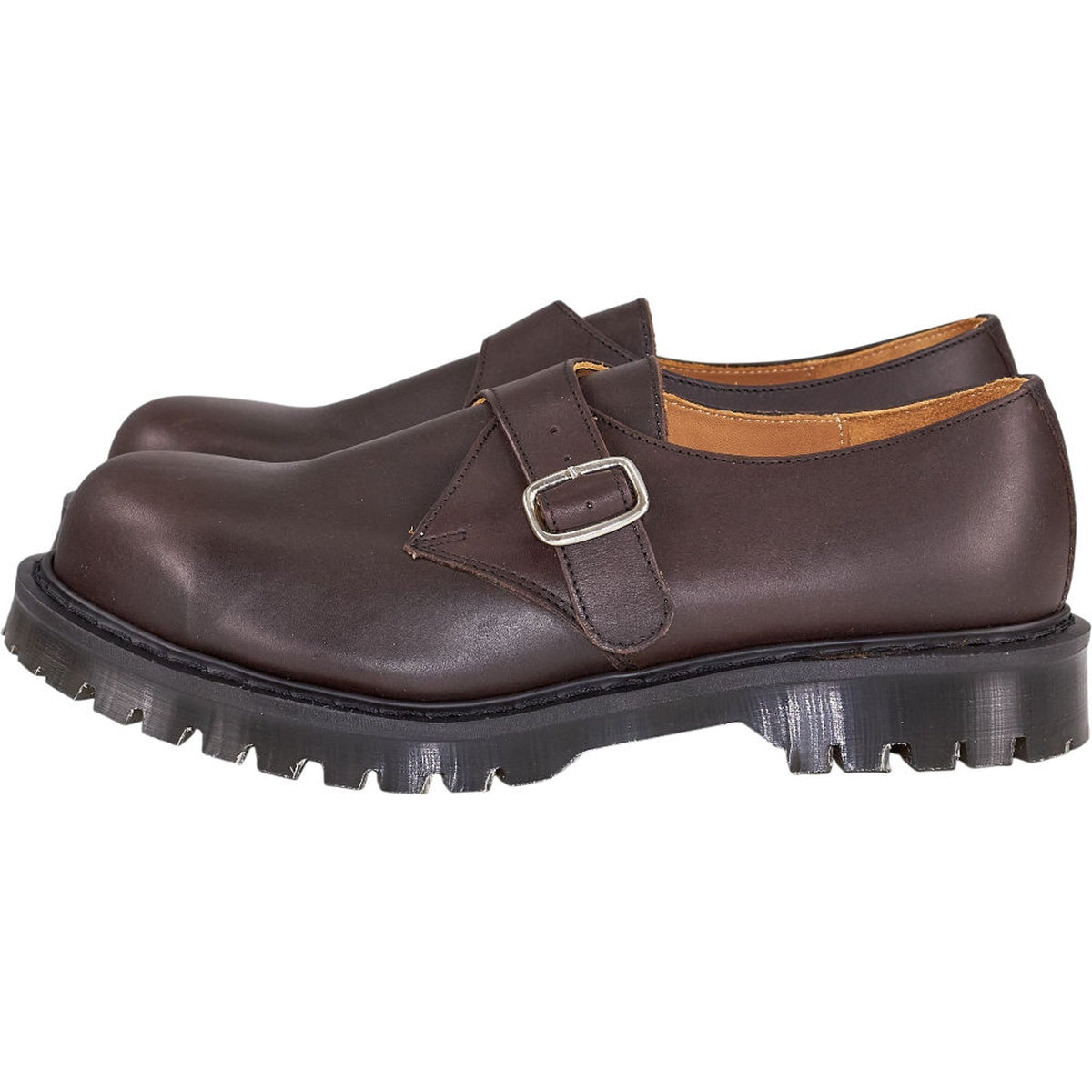 YMC Brown Leather Monk Strap Shoes