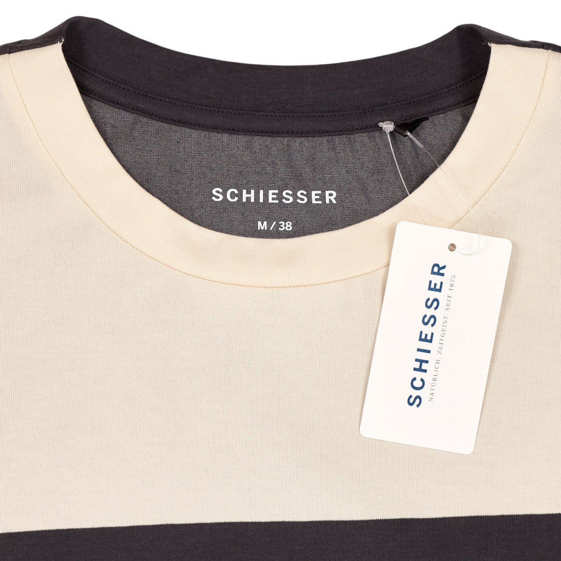 Schiesser Cream Striped T-Shirt