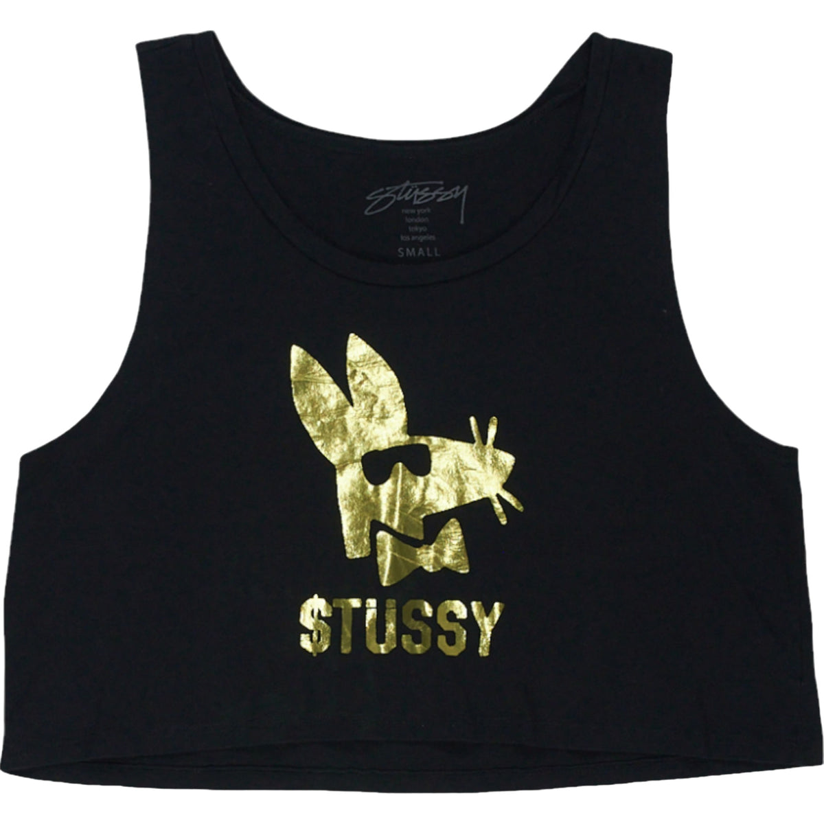 Stussy Black Gold Print Tank Top