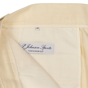P Johnson Cream Pleated Shorts