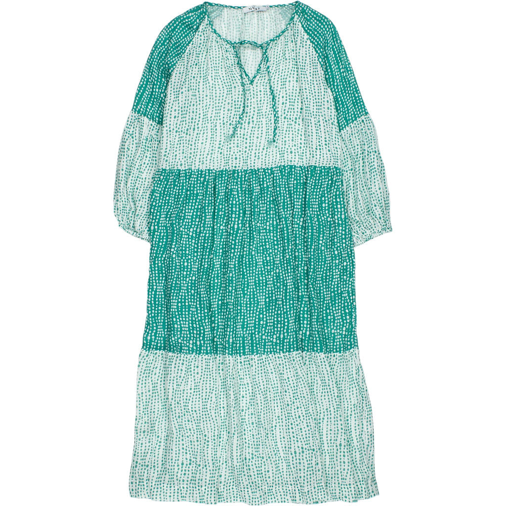 NRBY Green White Printed Dress