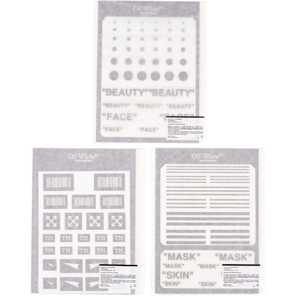 Off-White Paperwork Face & Body Stencils