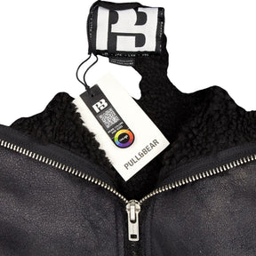 Pull & Bear Black Faux Shearling Jacket