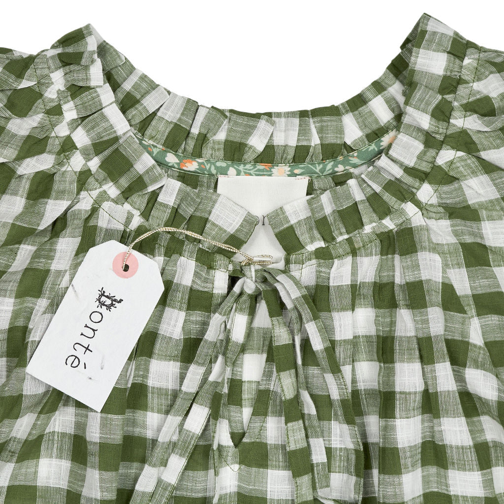 Bonte Aloe Green Check Mina Top