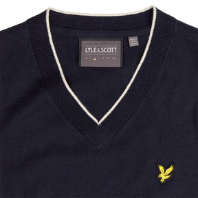 Lyle & Scott Navy V Neck Knit Vest