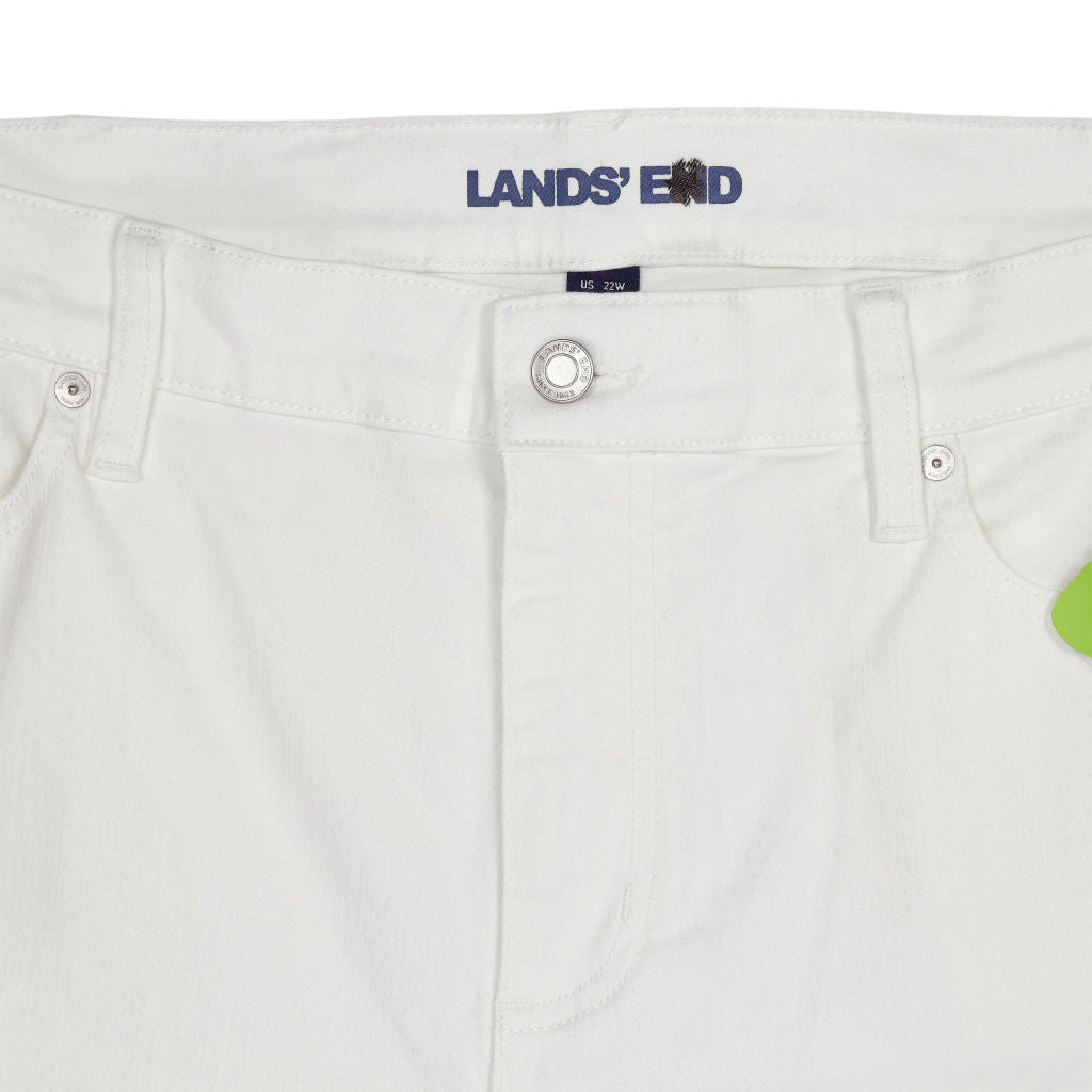 Lands' End White Jeans