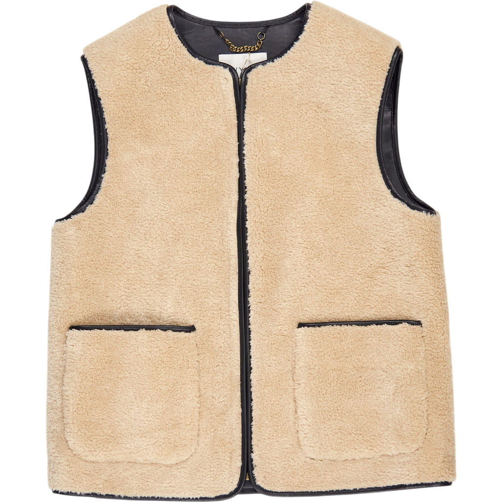 WYSE Ecru Willow Borg Gilet