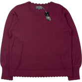 Wyse Plum Fleurine Scallop Jumper